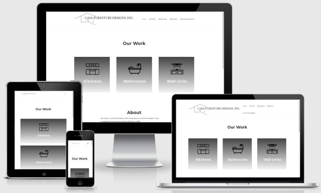 Casa Furniture Designs - website created by NYC web designer