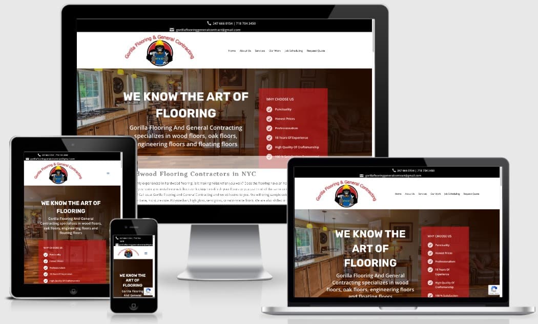 Gorilla Flooring & General Contracting - website built by NY web designs