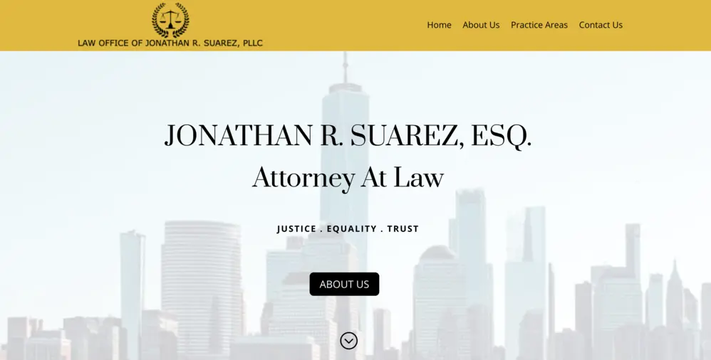 jonathan attorney at law website by NYC web design